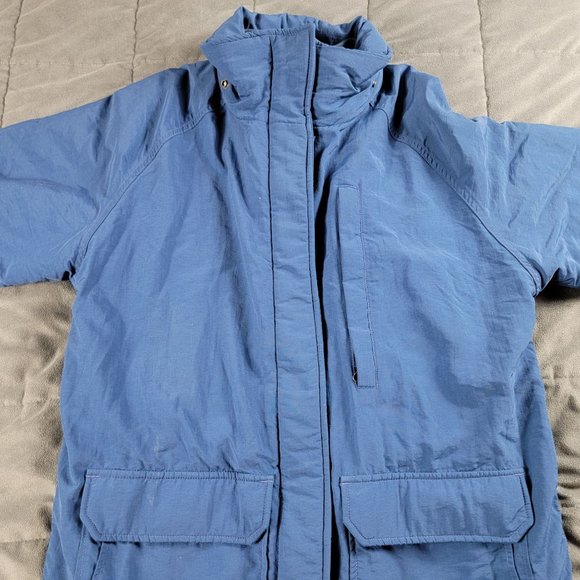 Woolrich Womens Small Blue Parka Jacket Coat Vintage Long Winter Coat Outdoors - Picture 5 of 9